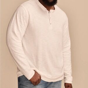 Lucky Brand Henley Men’s Long Sleeved Shirt in Beige